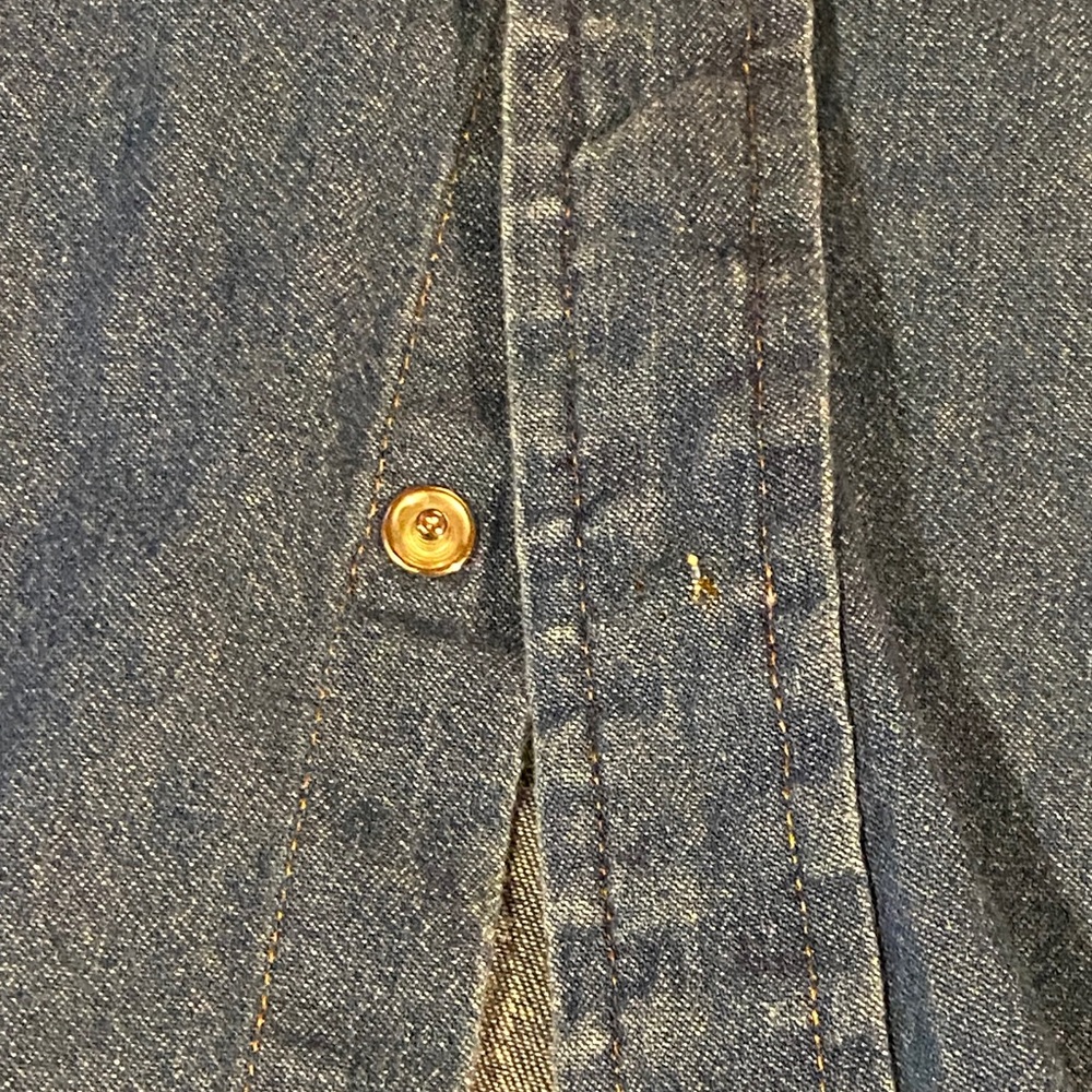 Texas Authentic Dry Goods Men's XXL Blue Denim Short Sleeve Shirt - Picture 6 of 15